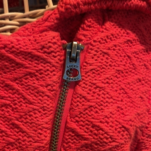 Lucky brand 🔥SALE 🔥orange sweater jacket - Picture 4 of 8